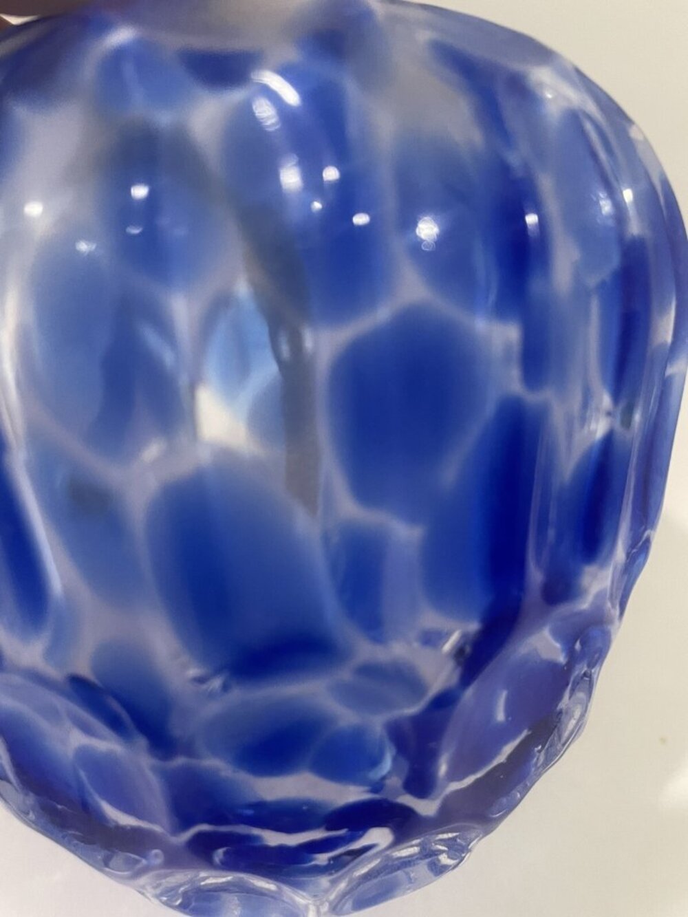 Art Glass Fragrance Diffuser Swirl Blue Decorative - Picture 12 of 16